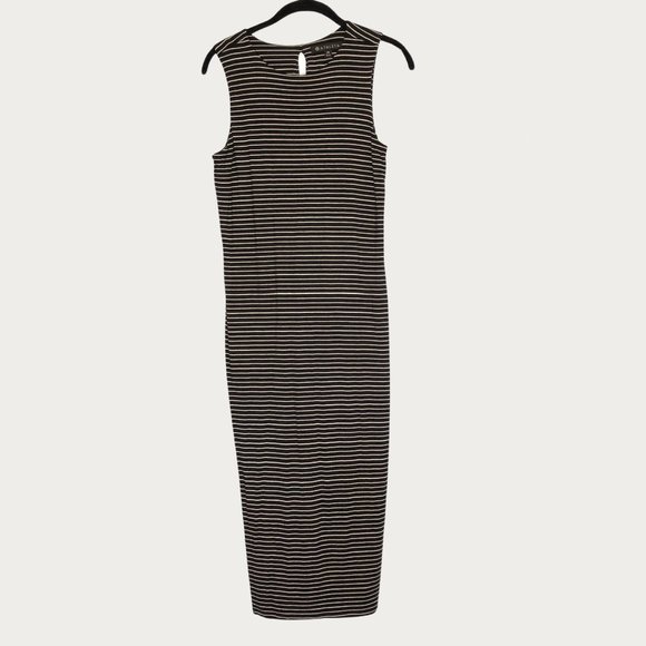 Athleta Dresses & Skirts - Athleta Black + White Striped Lenzing Modal Twist Dress XS Womens